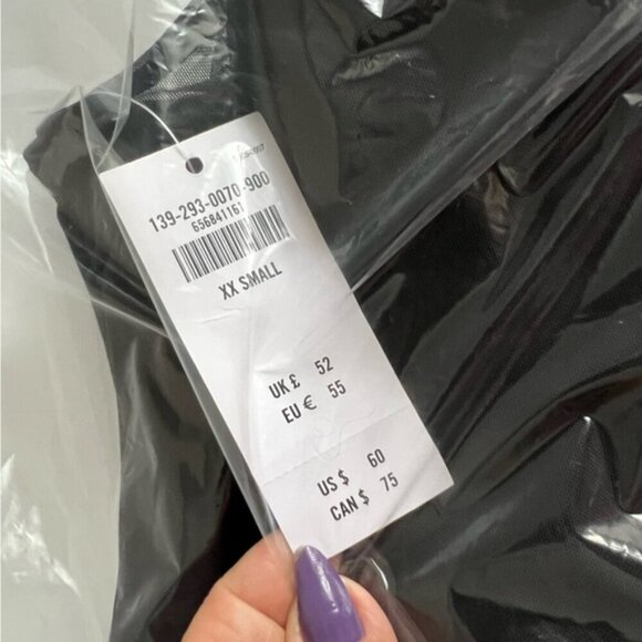 Abercrombie & Fitch - Long sleeve Mesh Bodysuit - Black. Size: XXS. NWT. (1699) - Picture 4 of 13